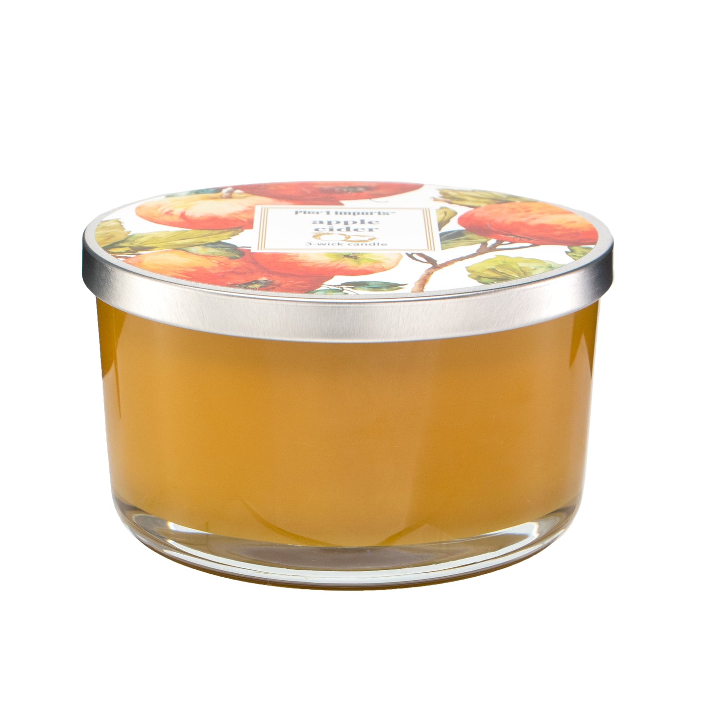 Pier 1 Apple Cider 14oz Filled 3-Wick Candle