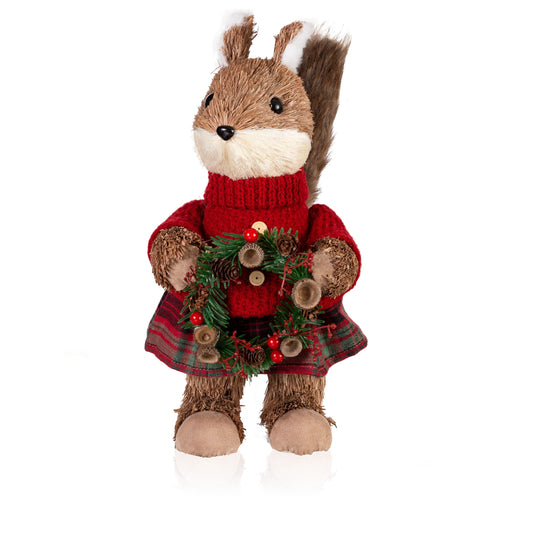 Pier 1 Standing Woodland Squirrel With Wreath