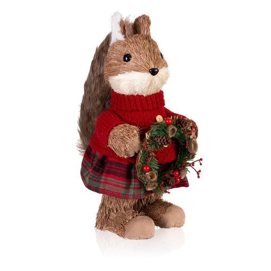 Pier 1 Standing Woodland Squirrel With Wreath